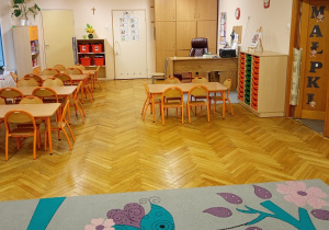 Sala grupy Małpki - widok od ściany naprzeciw łazienki.