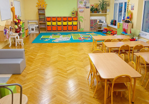 Sala grupy Żyrafki - widok od łazienki.